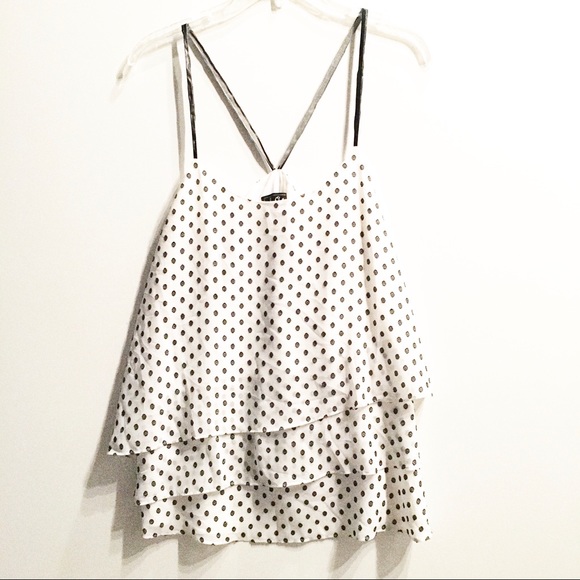 Sam Edelman Tops - Sam Edelman Faux Leather Strap Tank Top Size M